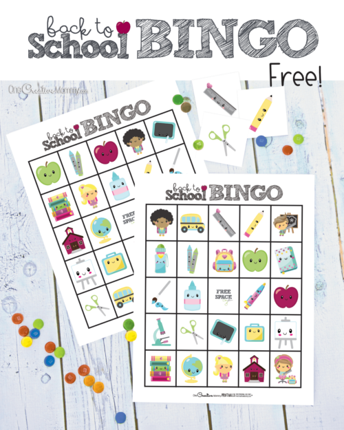 Free Back to School Bingo Game