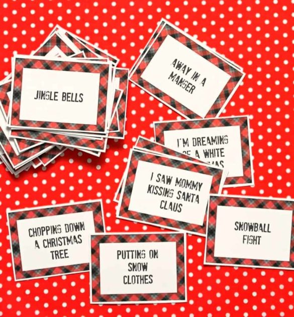 christmas charades game and free printable roundup!