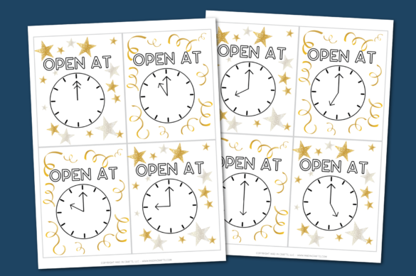 PRINTABLE LABELS FOR NYE COUNTDOWN BAGS