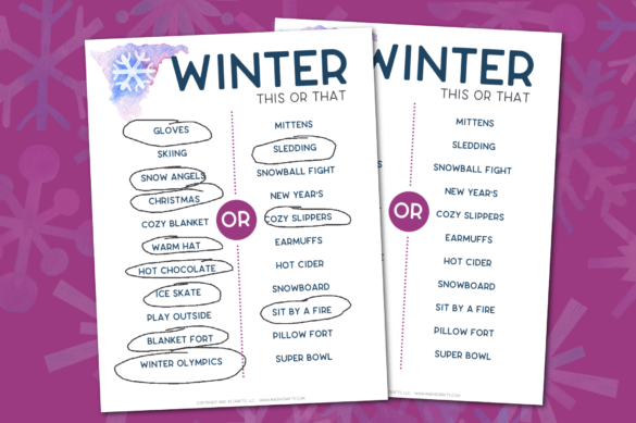 PRINTABLE WINTER THIS OR THAT GAME