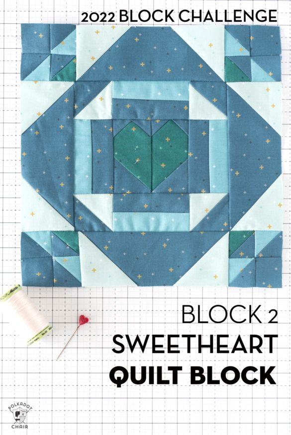 Sweetheart Quilt Block Pattern; RBD Challenge Block #2
