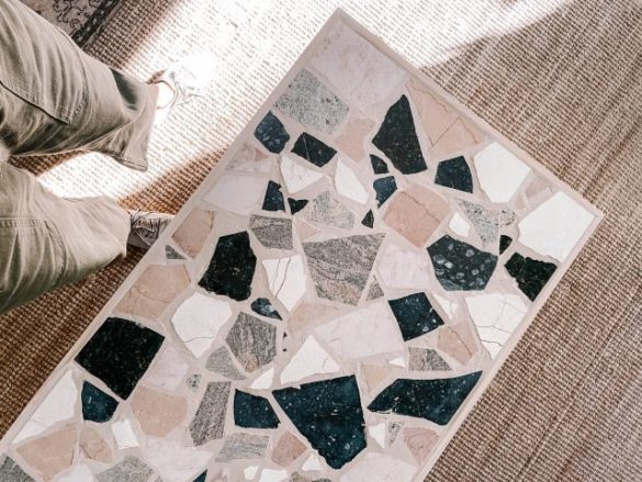 Before & After: Smashed Marble Terrazzo Table!