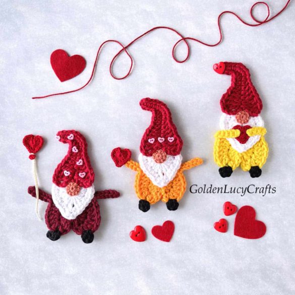 Crochet Valentine’s Day Gnome