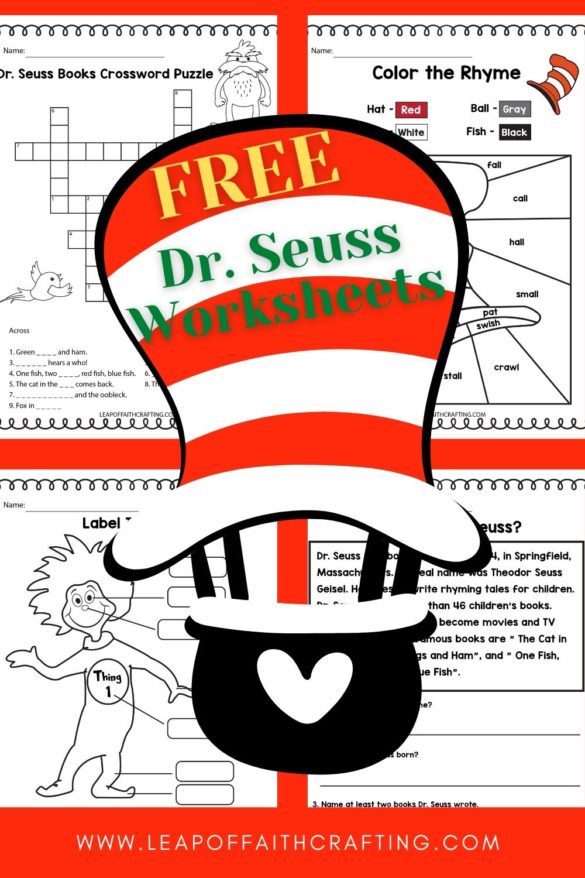 FREE Dr. Seuss Worksheets and Printables for Kids!