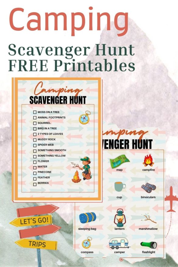Camping Scavenger Hunt (2 Printable Versions!)