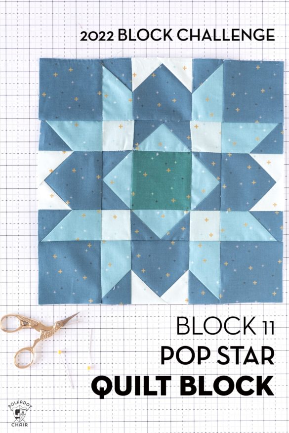 Pop Star Quilt Block Pattern; RBD Block #11