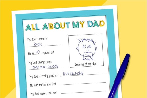 Free “All About My Dad” Printable for Father’s Day