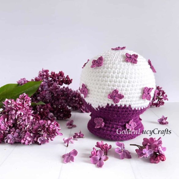 Crochet Lilac Snow Globe