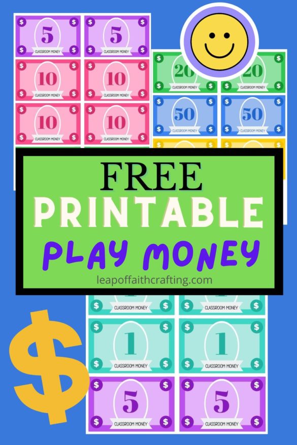 FREE Play Money to Print! (For Classroom or Home!)