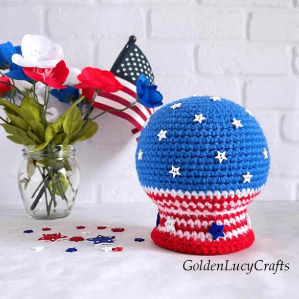 Crochet Patriotic Snow Globe Amigurumi