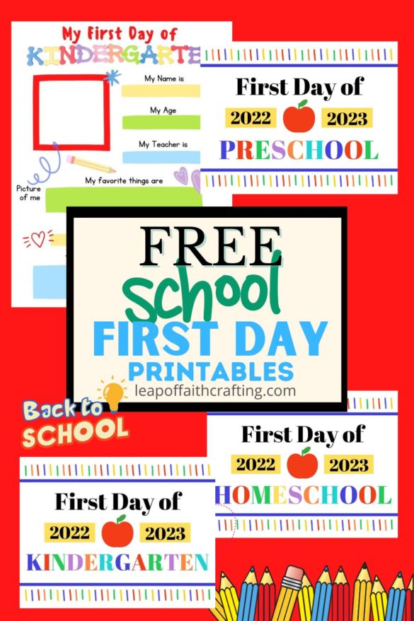 FREE First Day Kindergarten Printables!