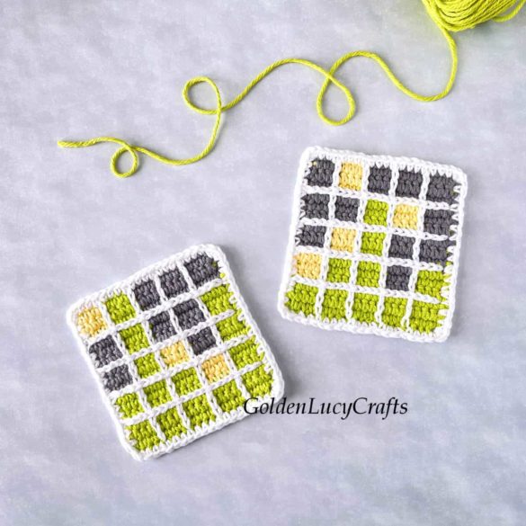 Crochet Wordle Coasters